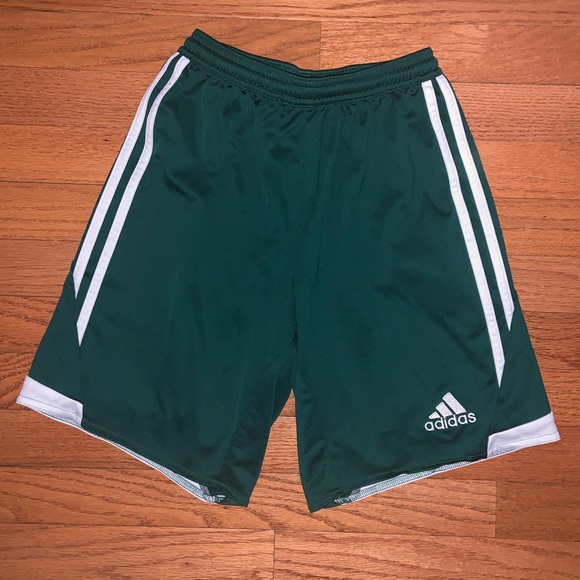 dark green adidas shorts